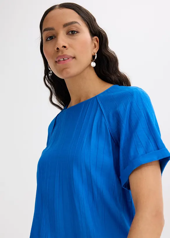 Blouse met korte mouwen van zachte viscose, bonprix
