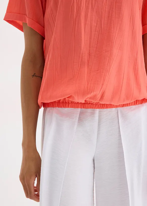 Blouse met korte mouwen van zachte viscose, bonprix
