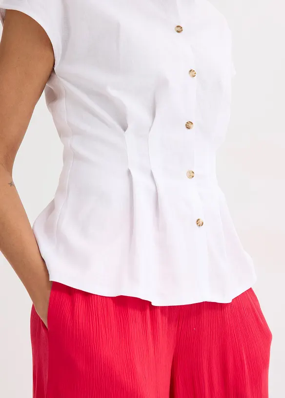 Blouse met korte mouwen in een luchtige viscosemix, bonprix