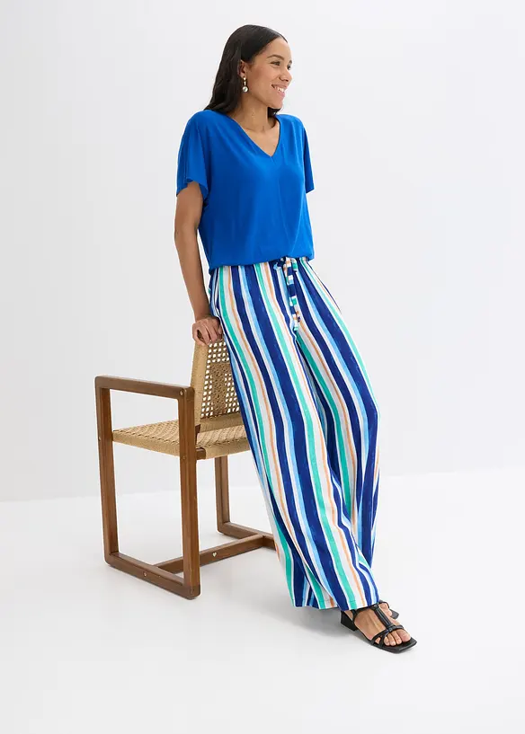 Wijde broek van soepele viscose, bonprix