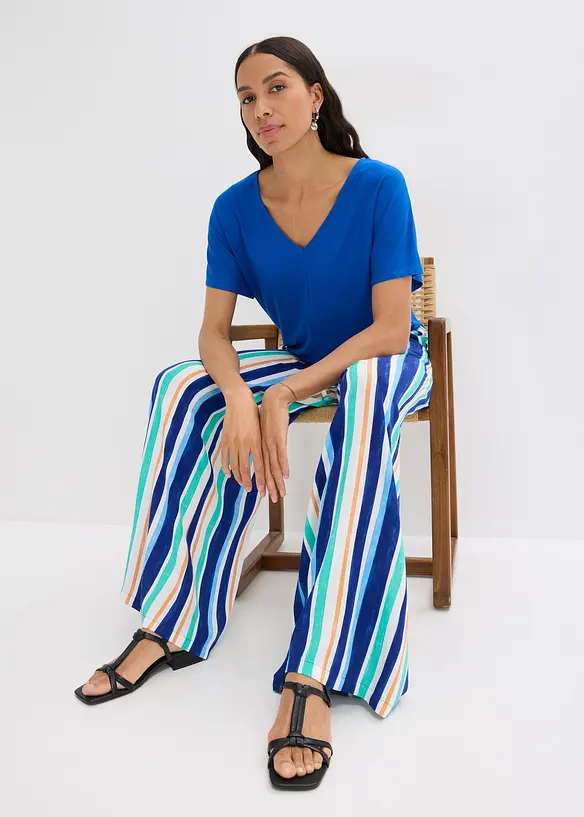 Wijde broek van soepele viscose, bonprix