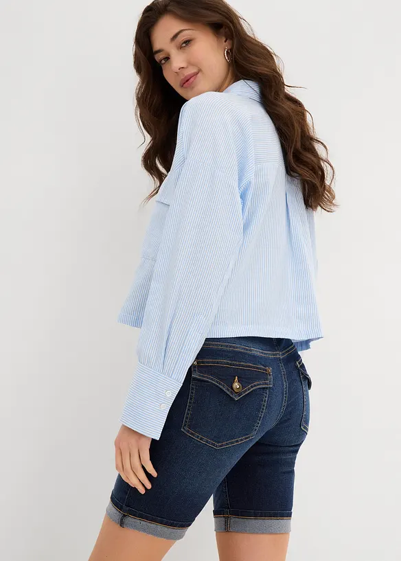Jeans bermuda mid waist, bonprix
