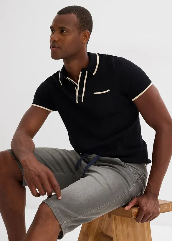 Sweat jeans bermuda met comfort fit, regular fit, bonprix