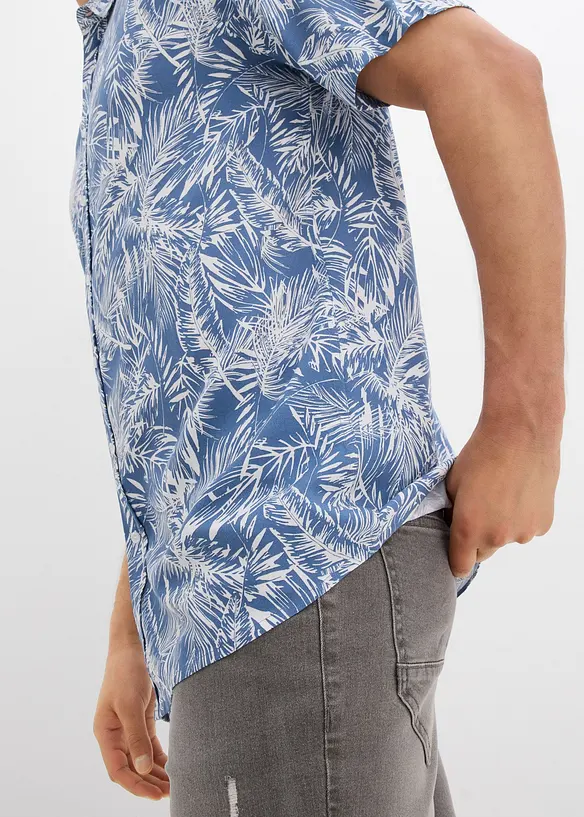 Overhemd met korte mouwen van viscose, bonprix