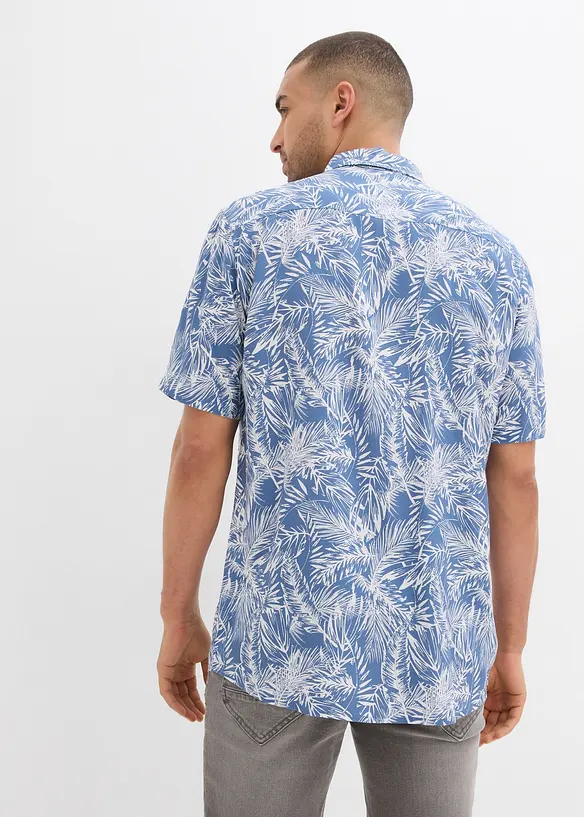 Overhemd met korte mouwen van viscose, bonprix