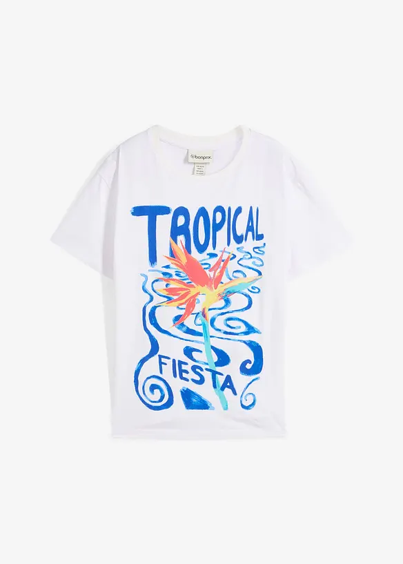 T-shirt met zijde, bonprix