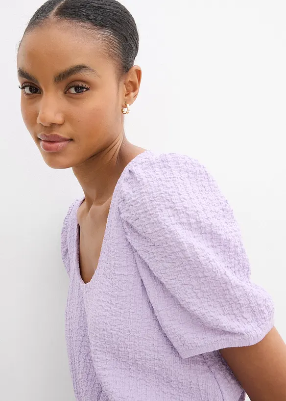 Shirtjurk van gestructureerde crêpe, bonprix