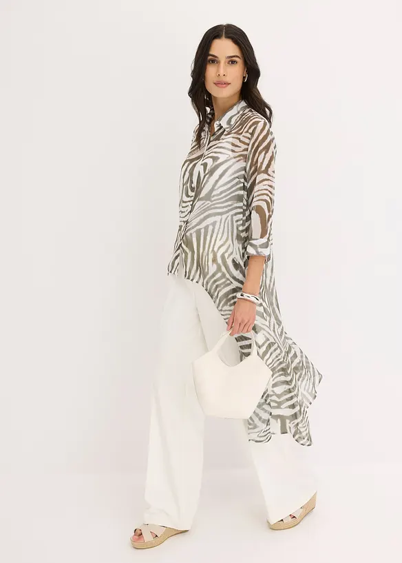 Lange chiffon blouse, bonprix