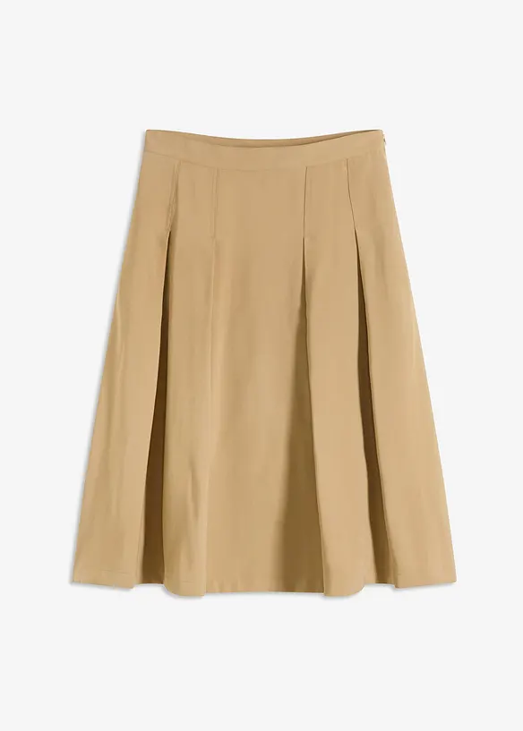 Plooirok van soepele viscose, bonprix
