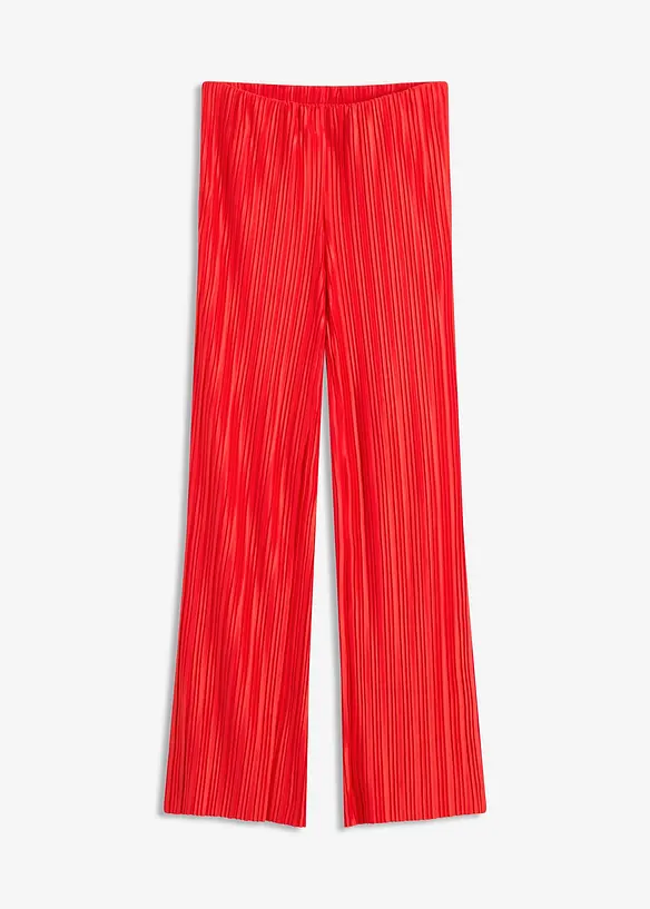 Jersey broek met plissé, bonprix