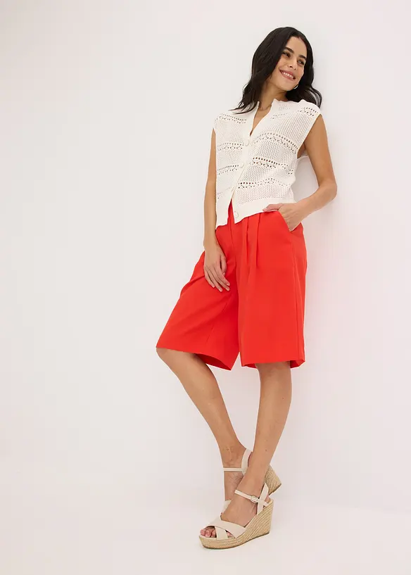 Ajour vest met korte mouwen, bonprix