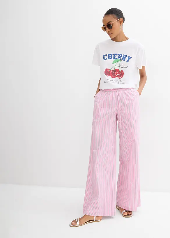 T-shirt met een print van biologisch katoen, bonprix