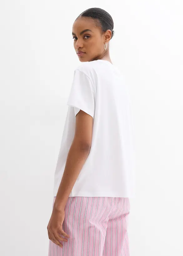 T-shirt met een print van biologisch katoen, bonprix