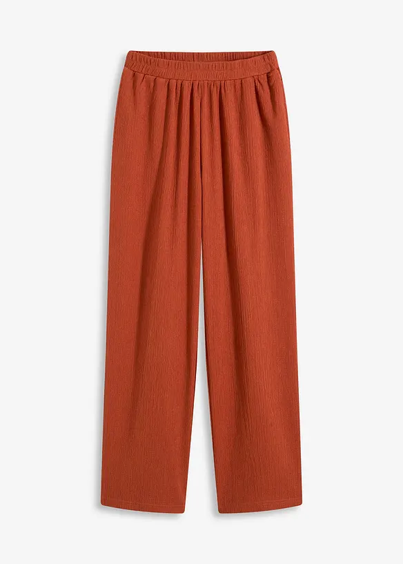 Jersey broek van crèpe, bonprix