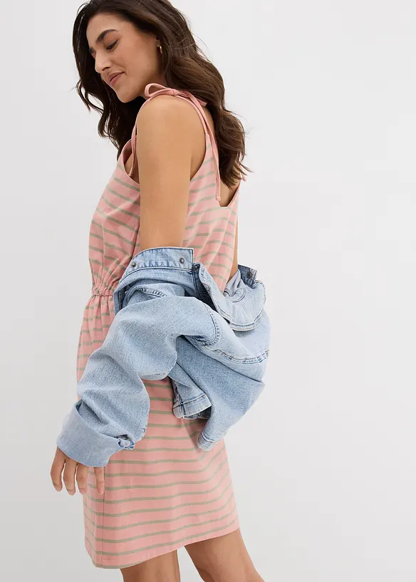 Jersey jurk van katoen (set van 2), bonprix