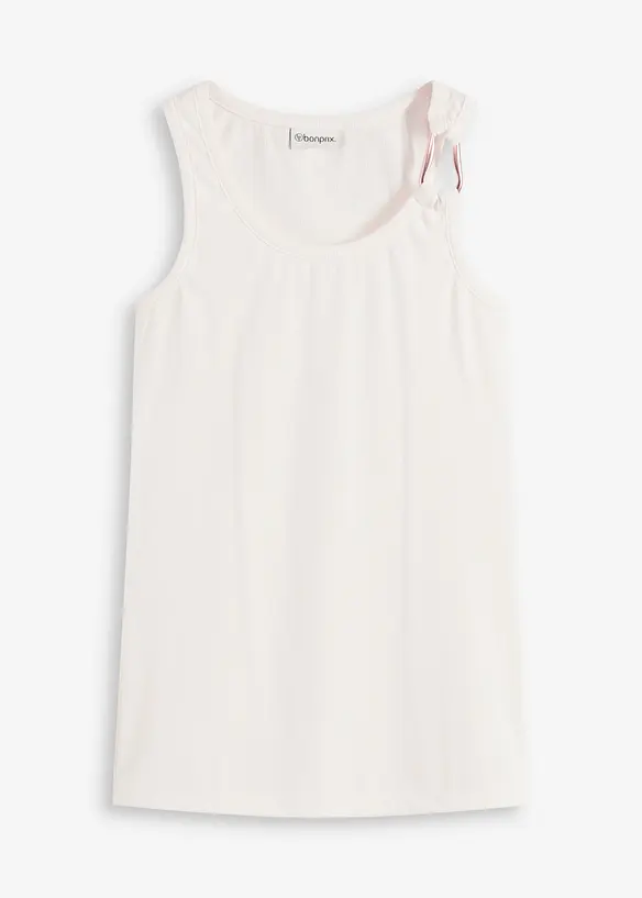 Geribde top met decoratieve gesp, bonprix