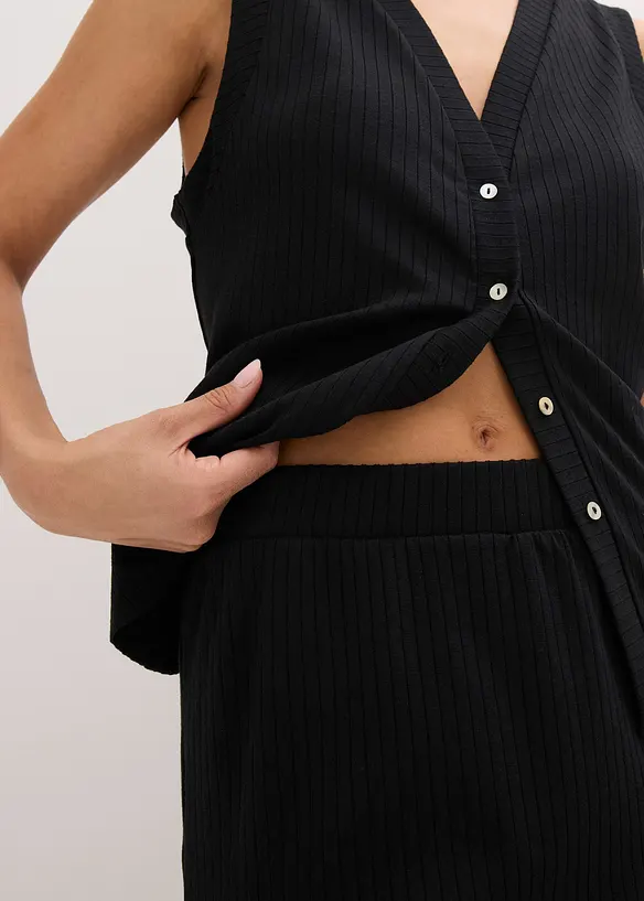 Geribde jersey rok, bonprix