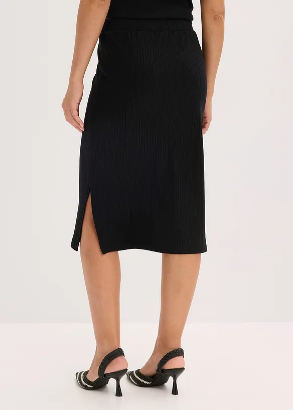 Geribde jersey rok, bonprix