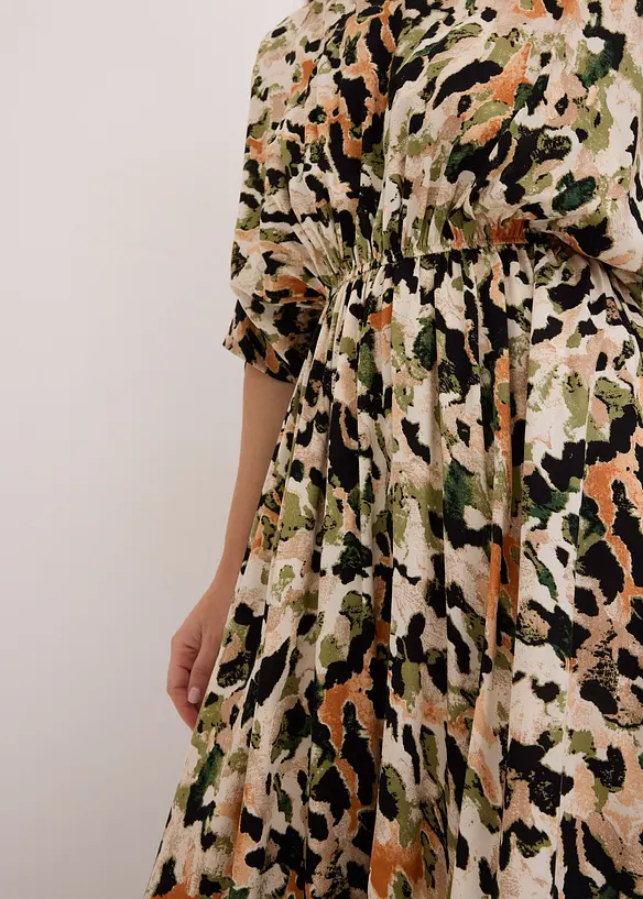 Maxi jurk met pailletten van soepele viscose, bonprix