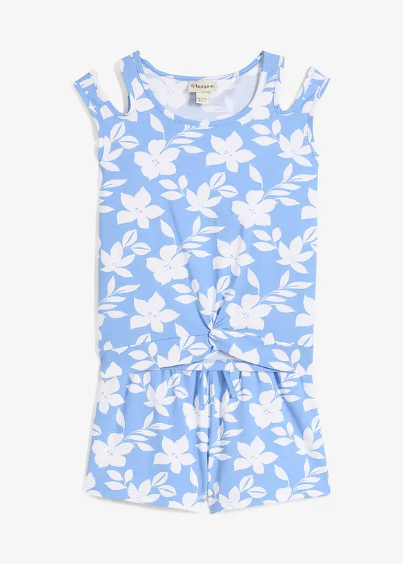 Jersey top en korte broek (2-dlg. set) van biologisch katoen, bonprix