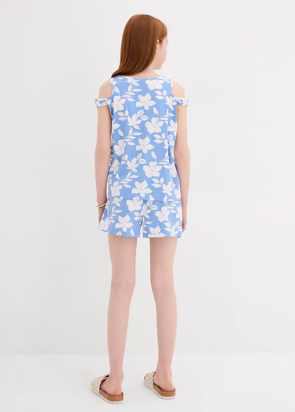 Jersey top en korte broek (2-dlg. set) van biologisch katoen, bonprix