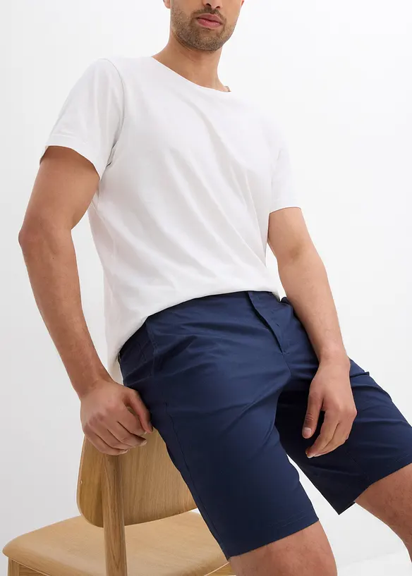 Stretch chino bermuda, regular fit (set van 2), bonprix