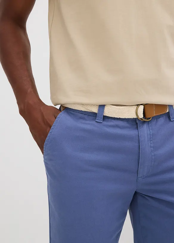 Stretch bermuda met riem, regular fit, bonprix