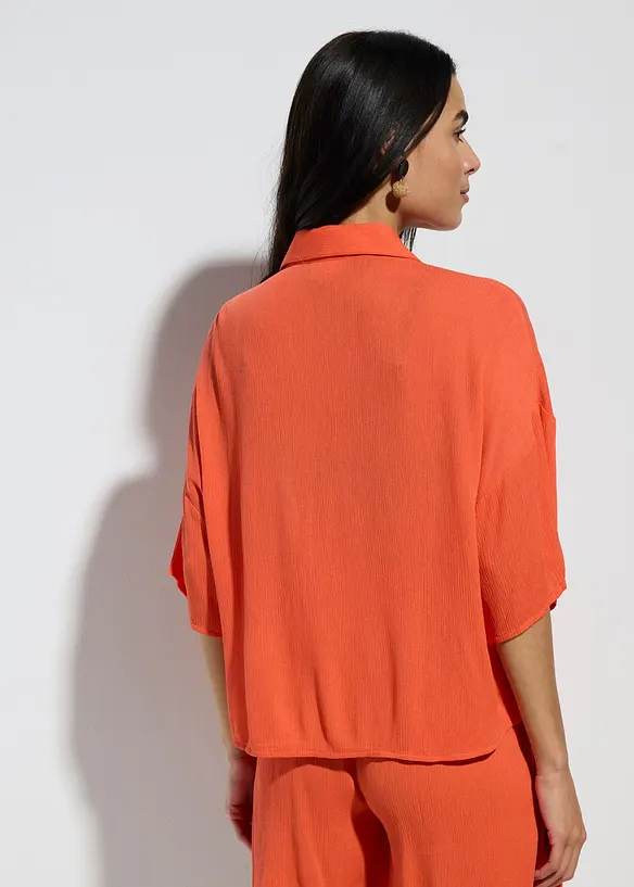 Strandblouse van viscose met korte mouwen, bonprix