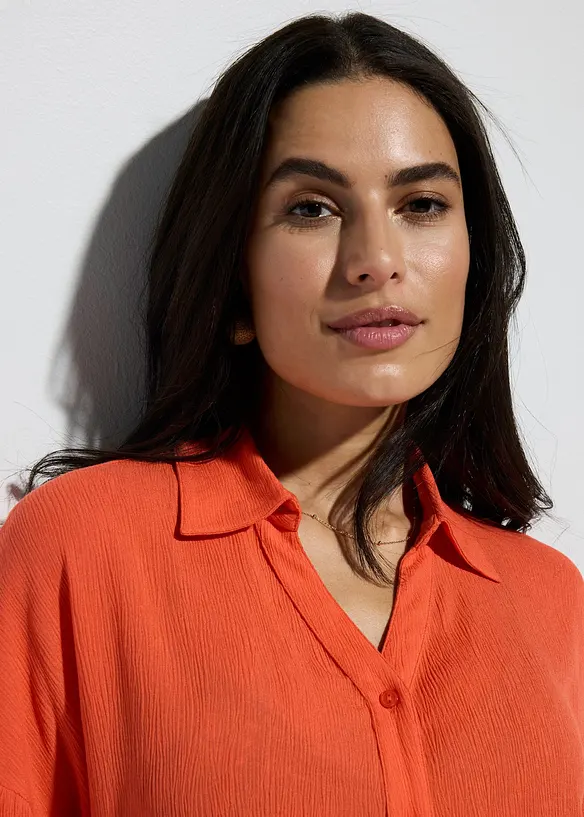 Strandblouse van viscose met korte mouwen, bonprix