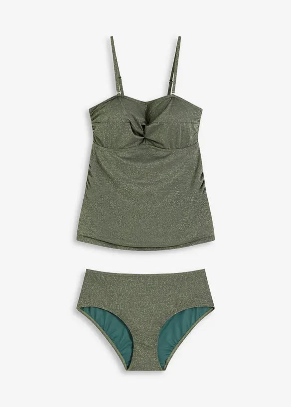 Tankini met gouddraad (2-dlg. set), bonprix
