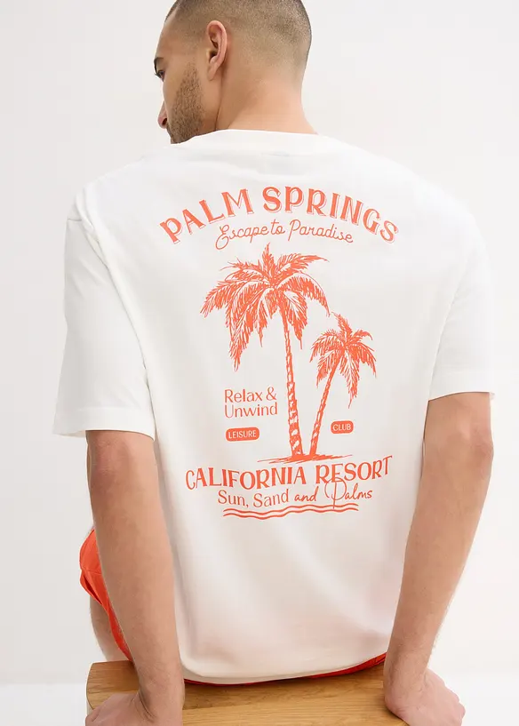 T-shirt met print achter, loose fit, bonprix