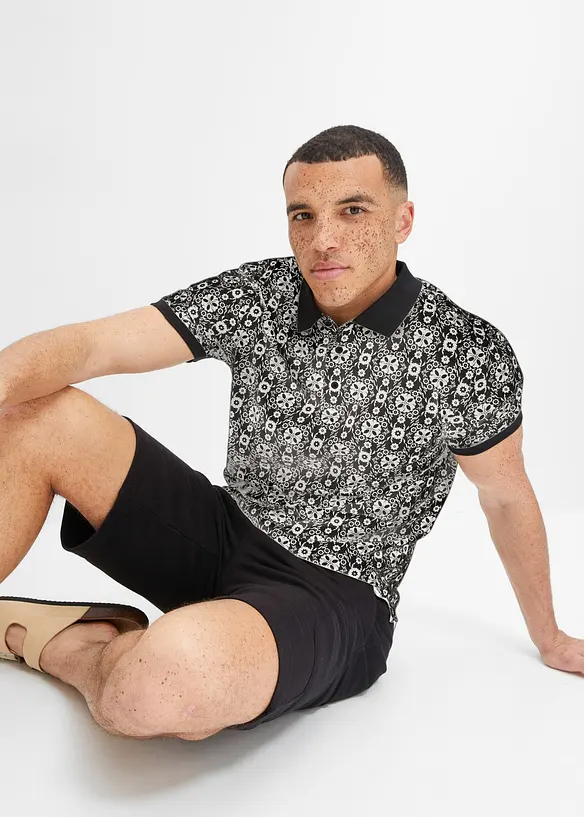 Poloshirt met korte mouwen van biologisch katoen, bonprix