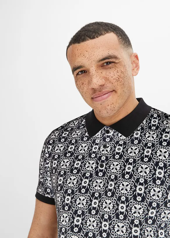 Poloshirt met korte mouwen van biologisch katoen, bonprix