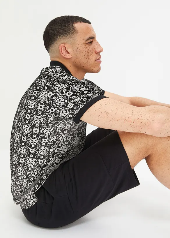 Poloshirt met korte mouwen van biologisch katoen, bonprix
