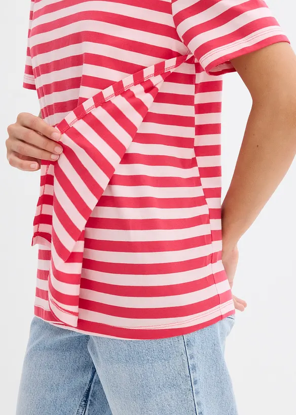 Zwangerschapsshirt / voedingsshirt (set van 2) van biologisch katoen, bonprix