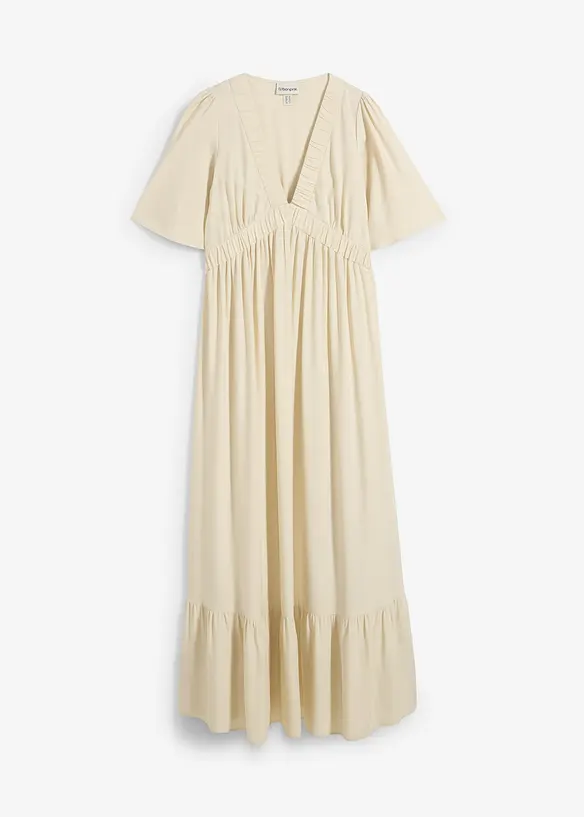 Maxi jurk met strokenrok van soepele viscose, bonprix