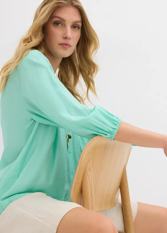 Oversized blouse in een zachte viscosemix, bonprix