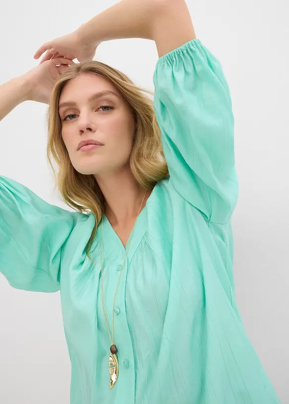 Oversized blouse in een zachte viscosemix, bonprix