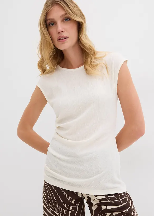 Shirt van gestructureerde crêpe, bonprix