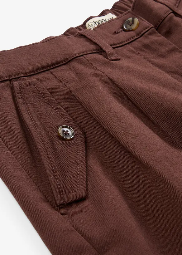 Twill short met hoge tailleband, bonprix