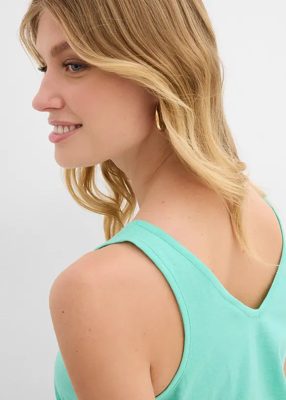 Tanktop van puur katoen (set van 2), bonprix