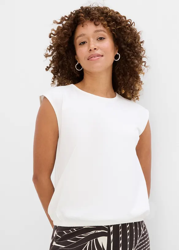 Shirt met elastische boordjes, bonprix