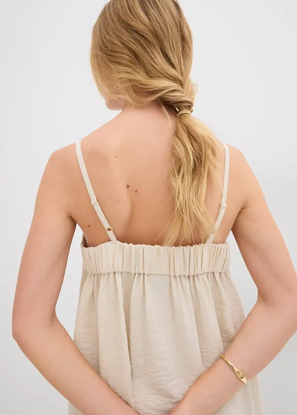 Jurk met spaghettibandjes van een soepele viscose-mix, bonprix