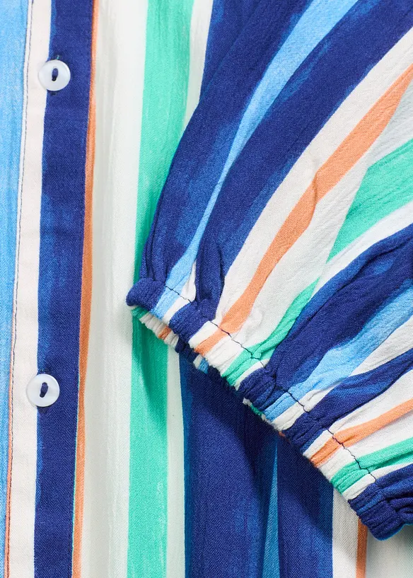 Gestreepte kaftan jurk van gestructureerde viscose, bonprix