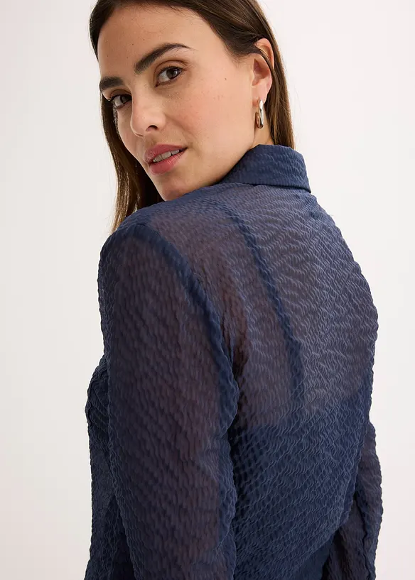 Transparante blouse met structuur, bonprix