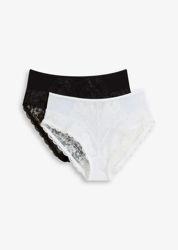 Maxislip (set van 2) met sierlijk kant, bonprix