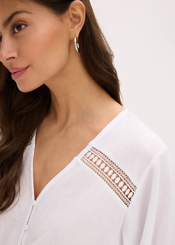 Shirt tuniek met kant, bonprix