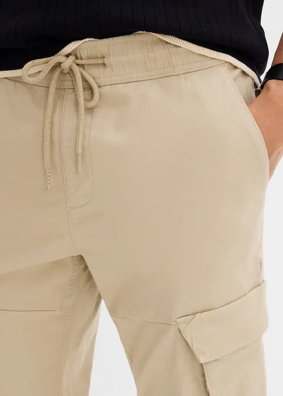Regular fit cargo instapbroek, straight, bonprix