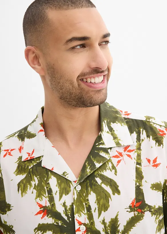 Overhemd van viscose met korte mouwen, loose fit, bonprix