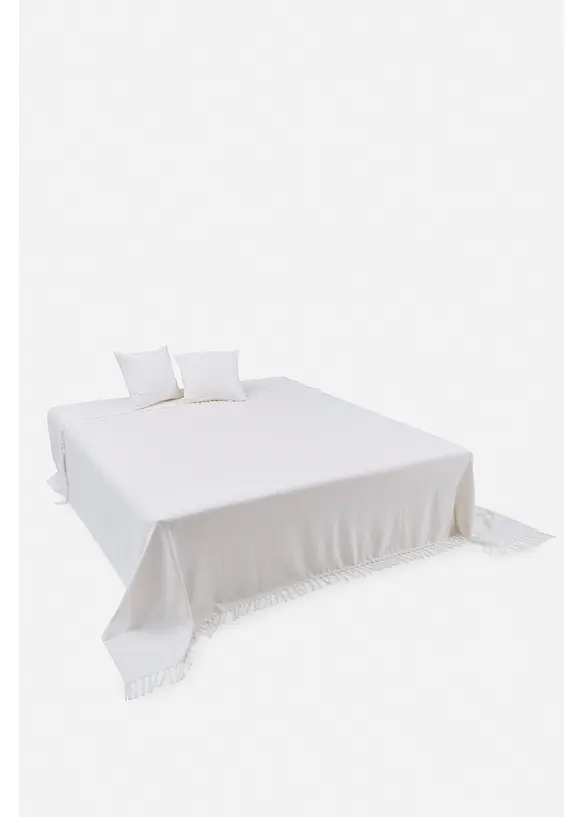 Plaid met franjes, bonprix